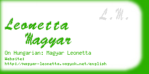 leonetta magyar business card